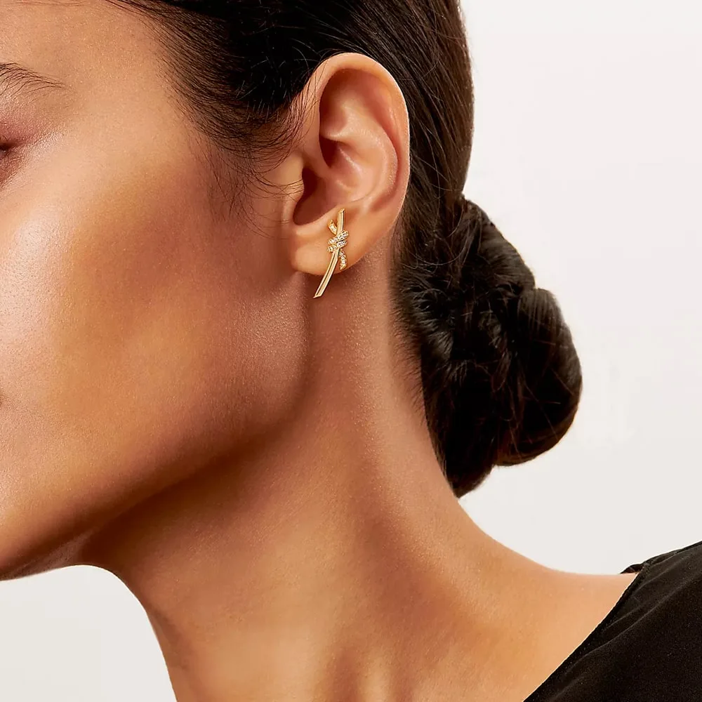 Earrings in Gold with Diamonds - Image 2