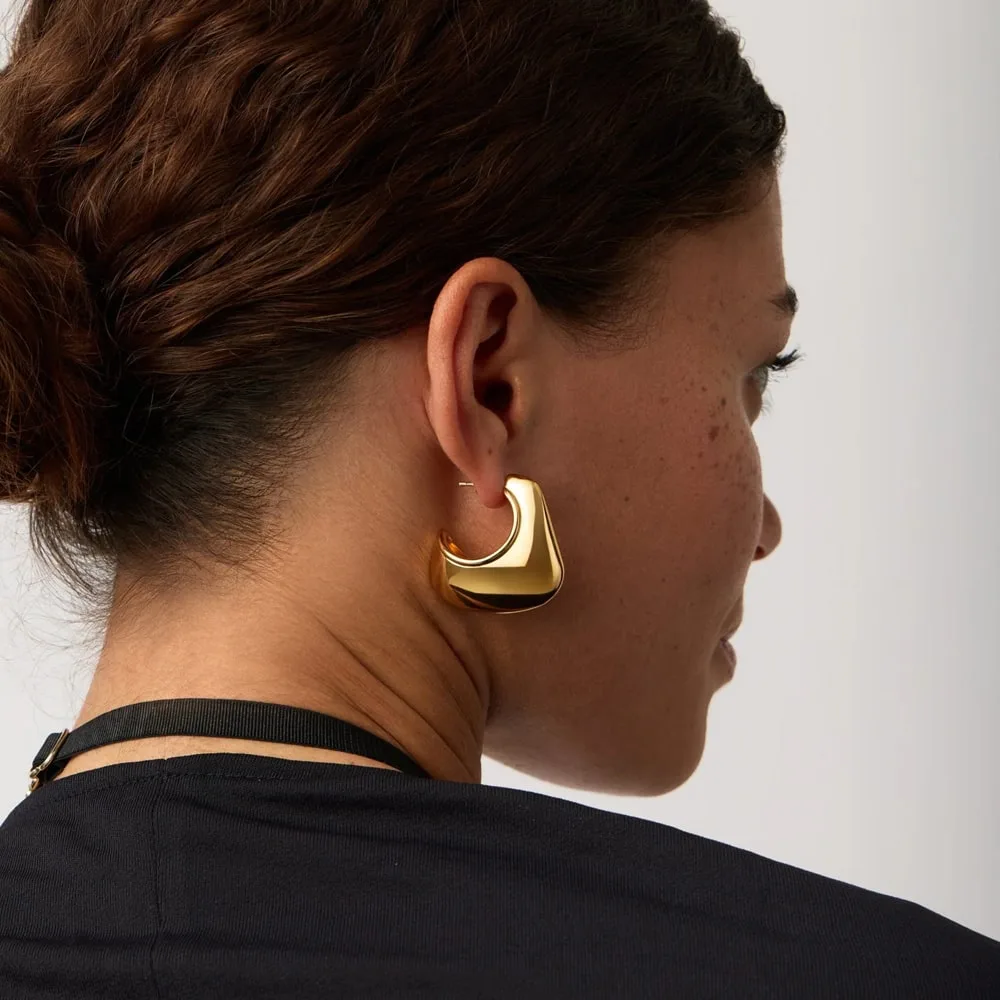 Hera Dome Large Hoop Earrings - Image 2